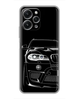 Чохол для Xiaomi Redmi 12 (5G) з картинкою «Темний силует BMW»