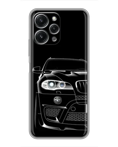 Чохол для Xiaomi Redmi 12 (5G) з картинкою «Темний силует BMW»