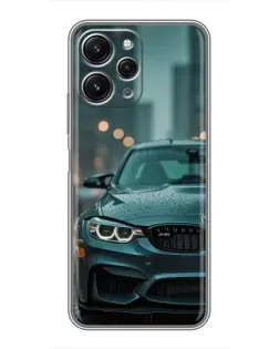 Чохол для Xiaomi Redmi 12 (5G) з картинкою «BMW у вогнях міста»