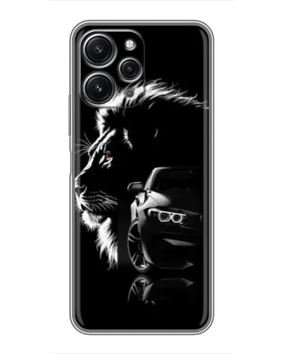 Чохол для Xiaomi Redmi 12 (5G) з картинкою «BMW та лев»