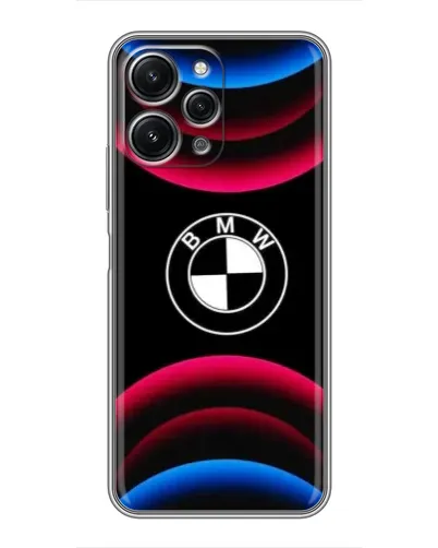Чохол для Xiaomi Redmi 12 (5G) з картинкою «Логотип BMW та неонові дуги»