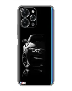 Чохол для Xiaomi Redmi 12 (5G) з картинкою «Силует BMW в темряві»