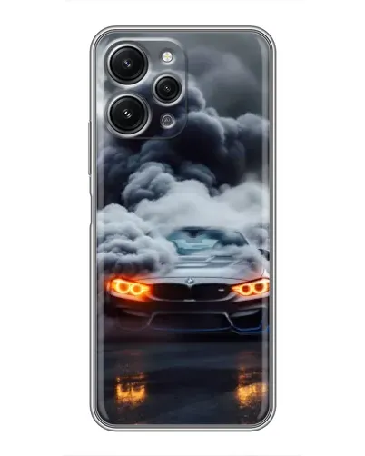 Чохол для Xiaomi Redmi 12 (5G) з картинкою «BMW у диму»