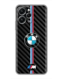 Чохол для Xiaomi Redmi 12 (5G) з картинкою «Емблема BMW та карбон»