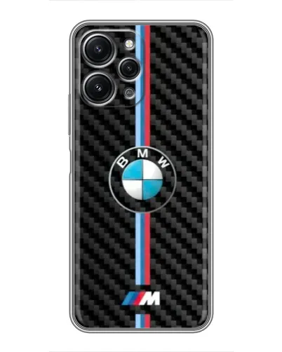 Чохол для Xiaomi Redmi 12 (5G) з картинкою «Емблема BMW та карбон»