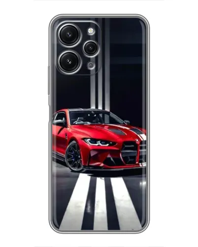 Чохол для Xiaomi Redmi 12 (5G) з картинкою «Червона BMW на дорозі»