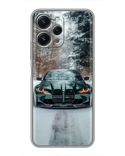 Чохол для Xiaomi Redmi 12 (5G) з картинкою «BMW у зимовому лісі»