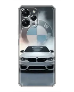 Чохол для Xiaomi Redmi 12 (5G) з картинкою «BMW в білому диму»