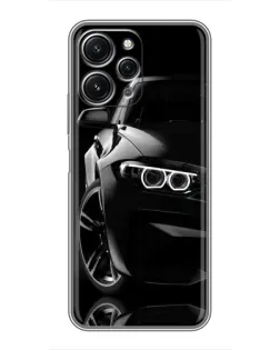 Чохол для Xiaomi Redmi 12 (5G) з картинкою «Чорна BMW — профіль»