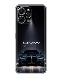Чохол для Xiaomi Redmi 12 (5G) з картинкою «BMW крізь нічне місто»