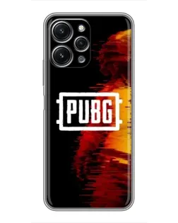 Чехол для Xiaomi Redmi 12 (5G) с картинкой «Яркий логотип PUBG»