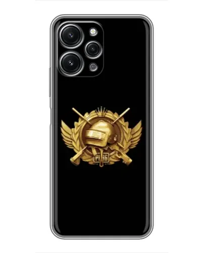 Чохол для Xiaomi Redmi 12 (5G) з картинкою «PUBG — помаранчевий градієнт»