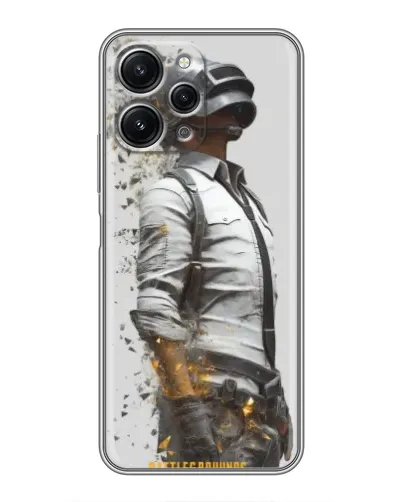 Чохол для Xiaomi Redmi 12 (5G) з картинкою «PUBG — боєць у пилу»