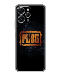 Чохол для Xiaomi Redmi 12 (5G) з картинкою «PUBG — золотий логотип»