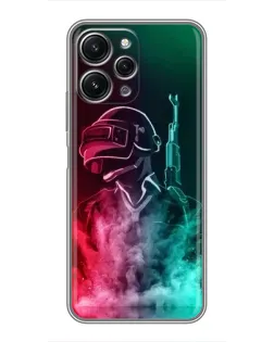 Чохол для Xiaomi Redmi 12 (5G) з картинкою «PUBG — вогняний воїн»