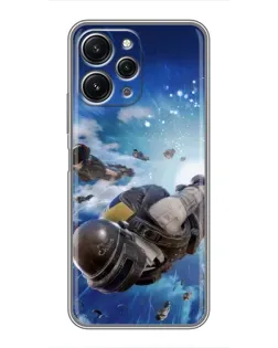 Чохол для Xiaomi Redmi 12 (5G) з картинкою «Десант PUBG — стрибок»