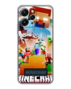 Чохол для Xiaomi Redmi 12 (5G) з картинкою «Minecraft герої гри» Чохол для Xiaomi Redmi 12 (5G) з картинкою «Minecraft герої гри»