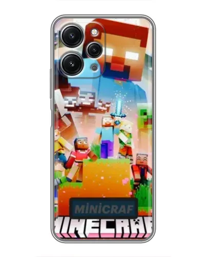 Чехол для Xiaomi Redmi 12 (5G) с картинкой «Minecraft герои игры» Чехол для Xiaomi Redmi 12 (5G) с картинкой «Minecraft герои игры»