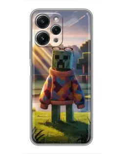 Чехол для Xiaomi Redmi 12 (5G) с картинкой «Крипер в свитере»
