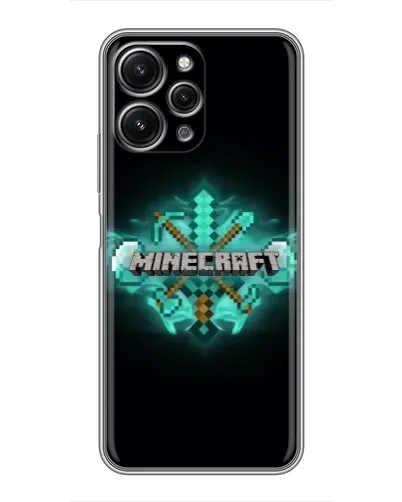 Чехол для Xiaomi Redmi 12 (5G) с картинкой «Minecraft Diamond лого» Чехол для Xiaomi Redmi 12 (5G) с картинкой «Minecraft Diamond лого»
