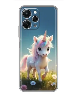 Чохол для Xiaomi Redmi 12 (5G) з картинкою «Єдиноріг на галявині»
