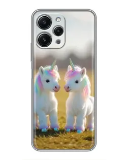 Чохол для Xiaomi Redmi 12 (5G) з картинкою «Пара єдинорогів»
