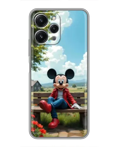 Чохол для Xiaomi Redmi 12 (5G) з картинкою «Міккі на лавці»