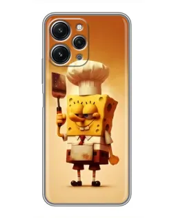 Чохол для Xiaomi Redmi 12 (5G) з картинкою «Губка Боб кухар»