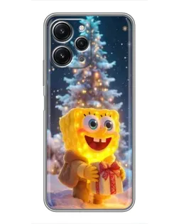 Чохол для Xiaomi Redmi 12 (5G) з картинкою «Різдвяний Спанч Боб»