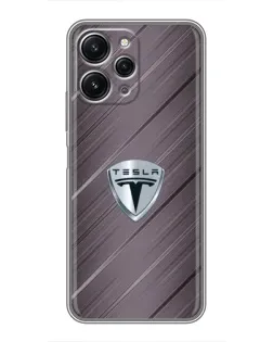 Чохол для Xiaomi Redmi 12 (5G) з картинкою «Металева текстура Tesla»