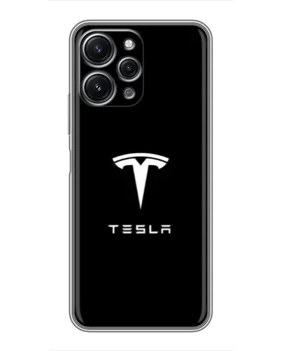 Чохол для Xiaomi Redmi 12 (5G) з картинкою «Tesla White Logo»