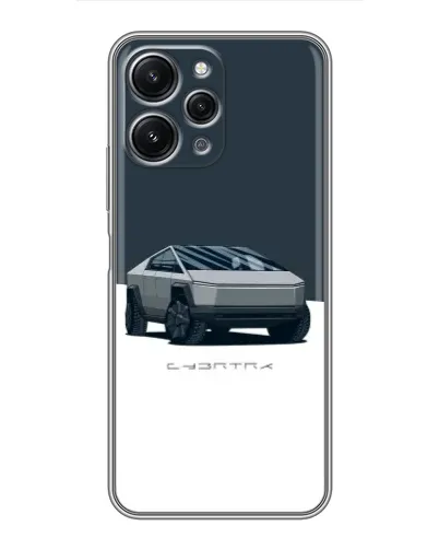 Чохол для Xiaomi Redmi 12 (5G) з картинкою «Сріблястий Cybertruck Tesla»