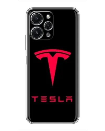 Чохол для Xiaomi Redmi 12 (5G) з картинкою «Tesla Red Logo»