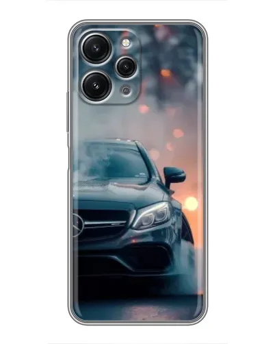 Чехол для Xiaomi Redmi 12 (5G) с картинкой «Mercedes — ночной город»