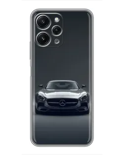 Чехол для Xiaomi Redmi 12 (5G) с картинкой «Mercedes на черном»