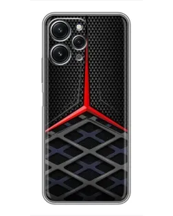 Чехол для Xiaomi Redmi 12 (5G) с картинкой «Mercedes Carbon Grid»