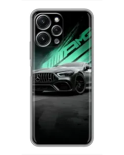 Чехол для Xiaomi Redmi 12 (5G) с картинкой «Темный Mercedes AMG»