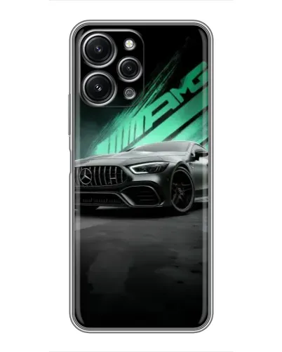 Чехол для Xiaomi Redmi 12 (5G) с картинкой «Темный Mercedes AMG»