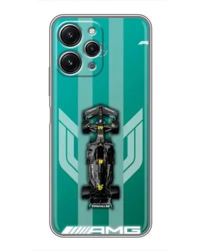 Чехол для Xiaomi Redmi 12 (5G) с картинкой «Mercedes AMG Petronas»