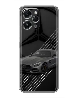 Чехол для Xiaomi Redmi 12 (5G) с картинкой «Mercedes AMG — графика»