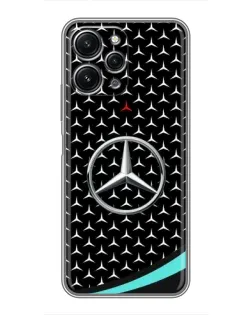 Чехол для Xiaomi Redmi 12 (5G) с картинкой «Mercedes — бирюзовый акцент»