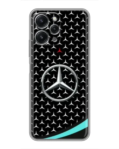 Чехол для Xiaomi Redmi 12 (5G) с картинкой «Mercedes — бирюзовый акцент»
