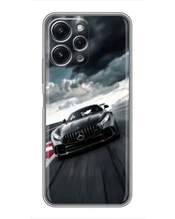 Чехол для Xiaomi Redmi 12 (5G) с картинкой «Гоночный Mercedes AMG»