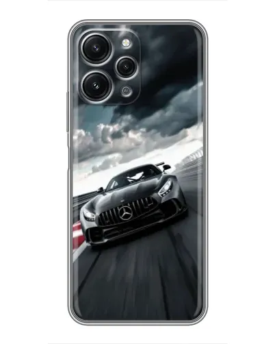 Чехол для Xiaomi Redmi 12 (5G) с картинкой «Гоночный Mercedes AMG»