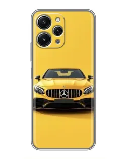 Чехол для Xiaomi Redmi 12 (5G) с картинкой «Желтый Mercedes GT»