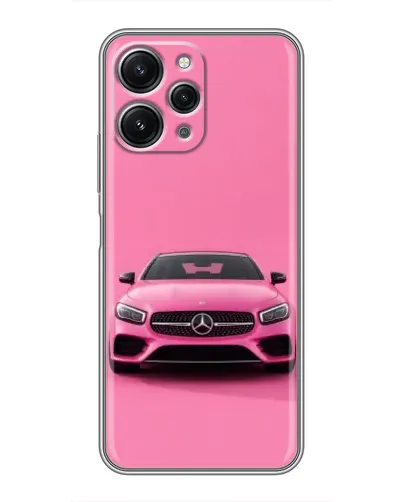 Чехол для Xiaomi Redmi 12 (5G) с картинкой «Розовый Mercedes AMG»