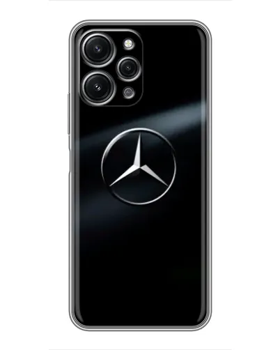 Чехол для Xiaomi Redmi 12 (5G) с картинкой «Mercedes на металле»