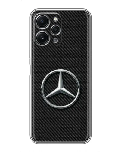 Чехол для Xiaomi Redmi 12 (5G) с картинкой «Карбоновый Mercedes стиль»