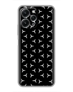 Чехол для Xiaomi Redmi 12 (5G) с картинкой «Mercedes паттерн звезд»