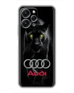 Чехол для Xiaomi Redmi 12 (5G) с картинкой «Пантера и Audi»